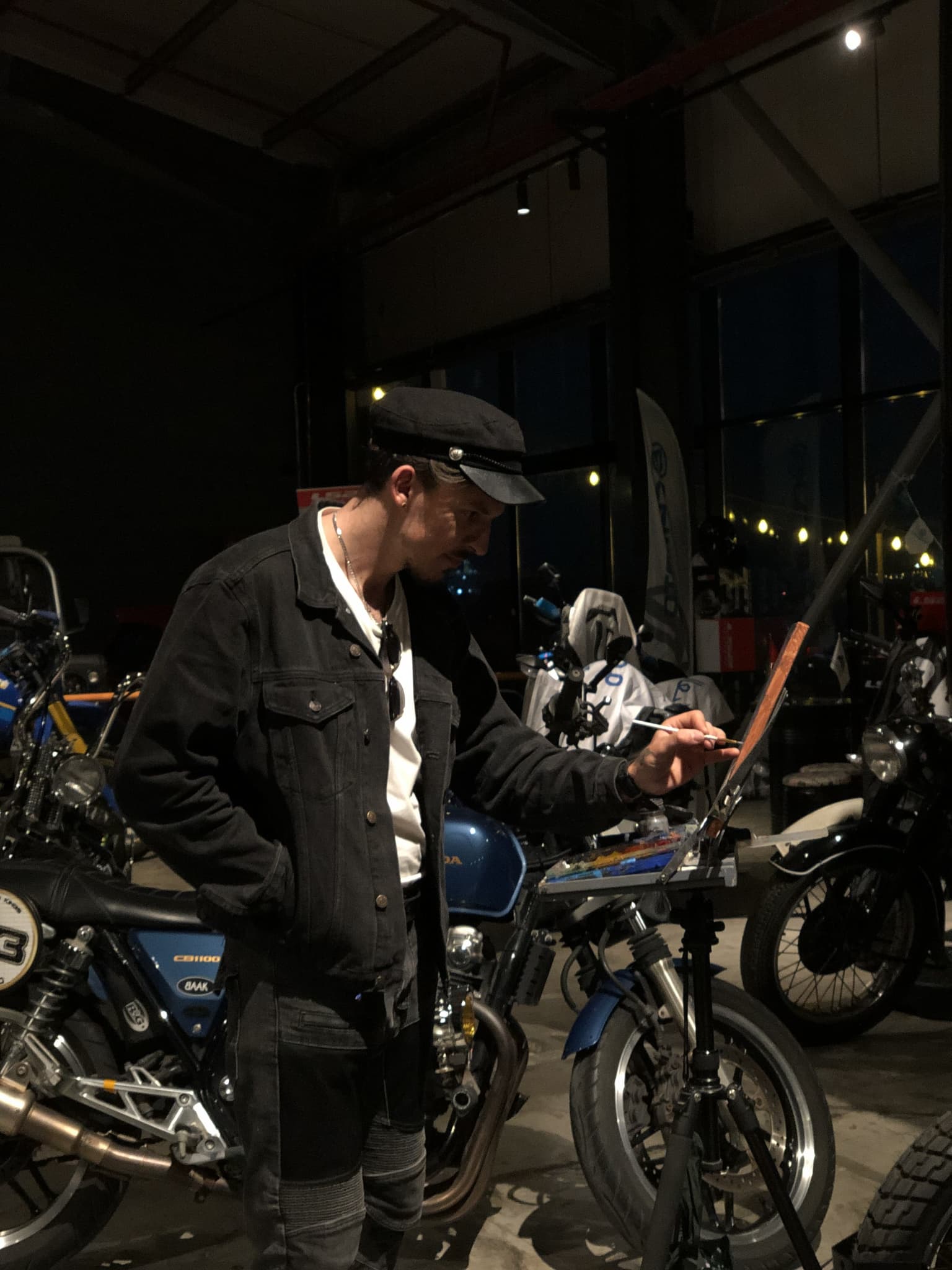 Motorcycle event artwork and audience moment