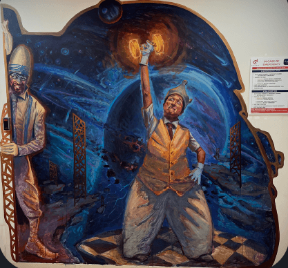 Cosmic mural for the Artists’ Gym at La Perle Theater