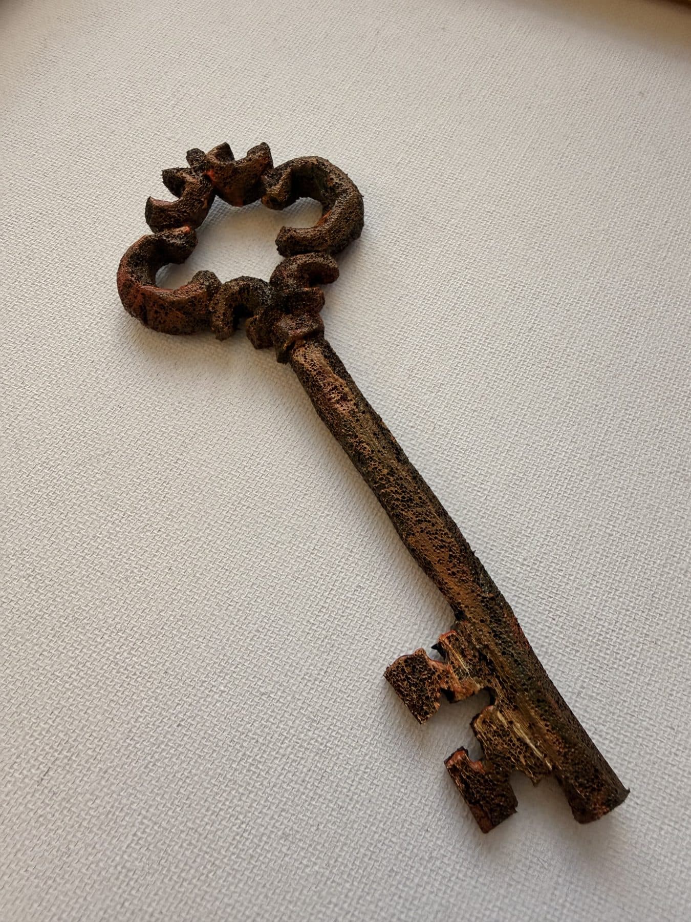 Antique key made from EVA foam with faux finish