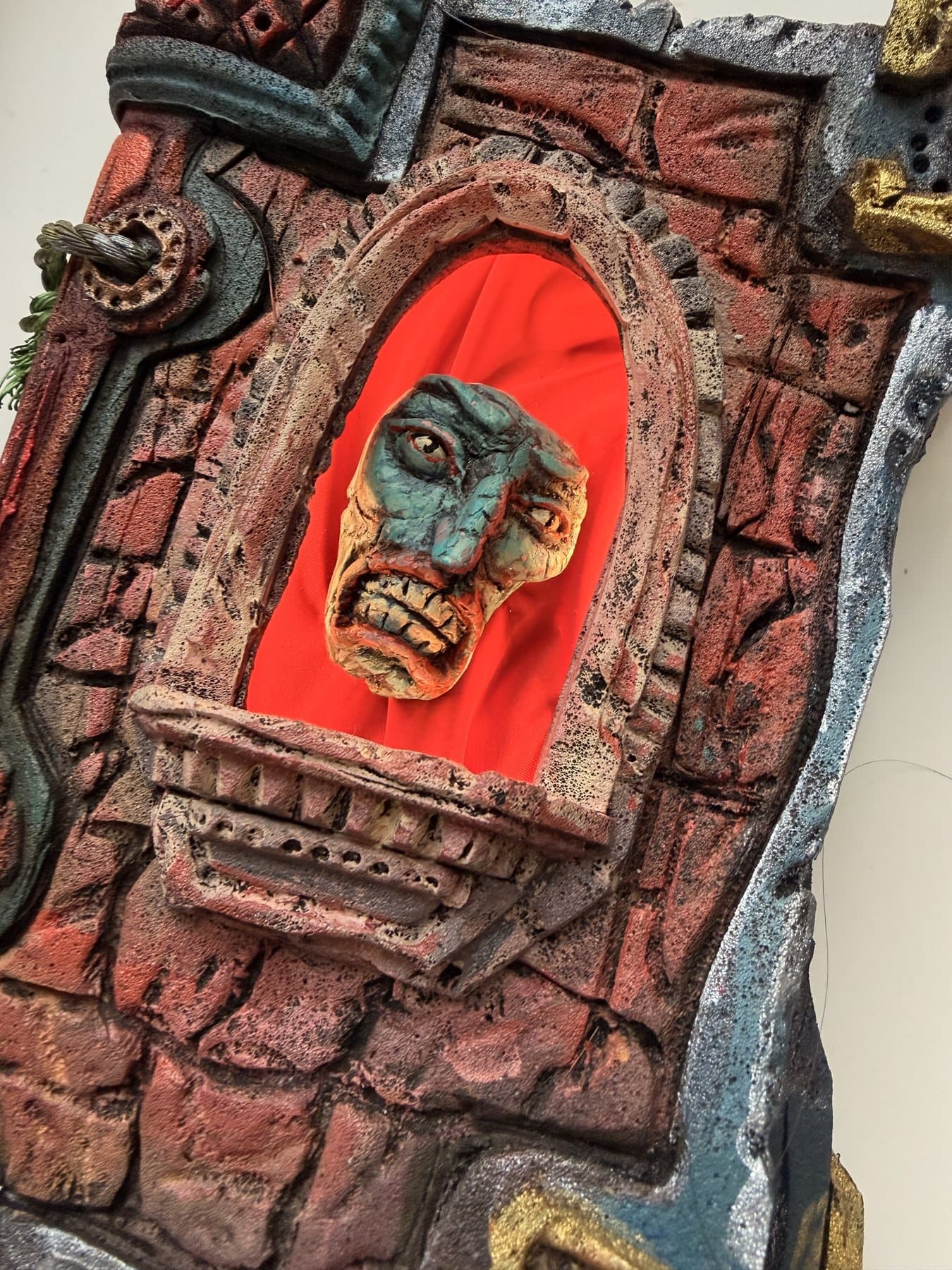 Magic book made from EVA foam, air dry clay, and LED