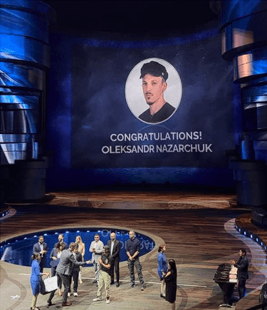 Creative Genius Award presentation for Oleksandr Nazarchuk