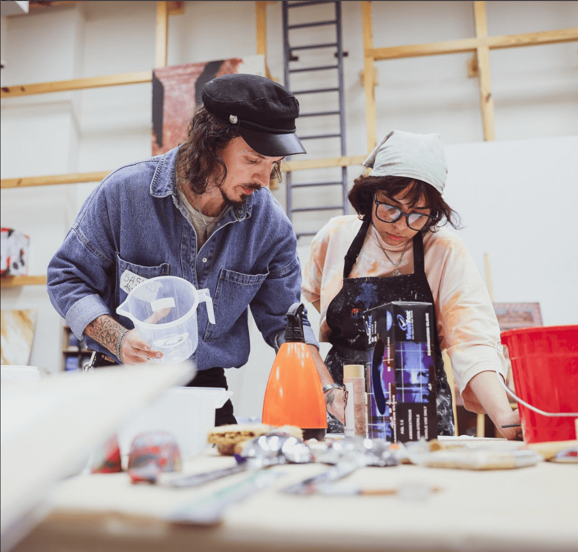 MasterClass mural process with UAS students